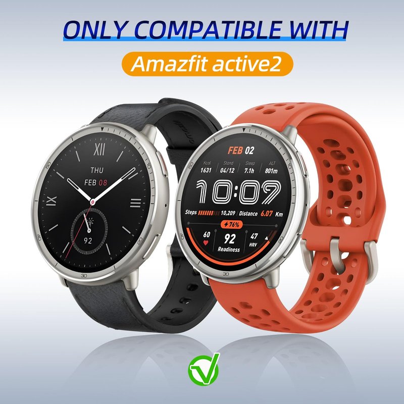 Kimiyaki 3 Pack for Amazfit Active 2 Screen Protector Case [Full Coverage], Hard PC Bumper All-Around Protective Accessories Built-in Tempered Glass Film for Amazfit Active 2