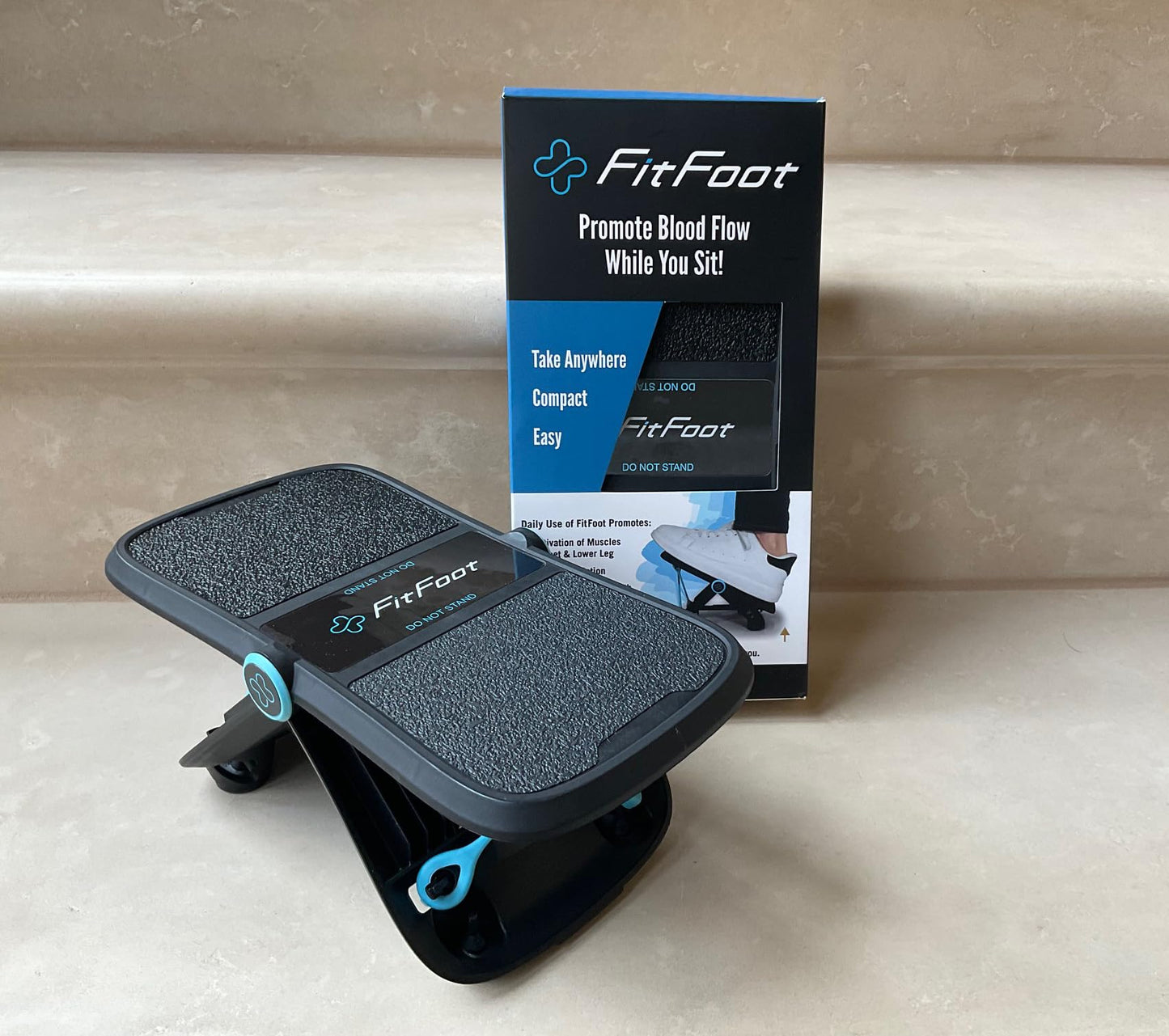FitFoot by TS Medical - Portable Foot and Leg Exerciser - Exercise at Home or During Travel to Support Circulation, Range of Motion, Mobility and Muscle Tone