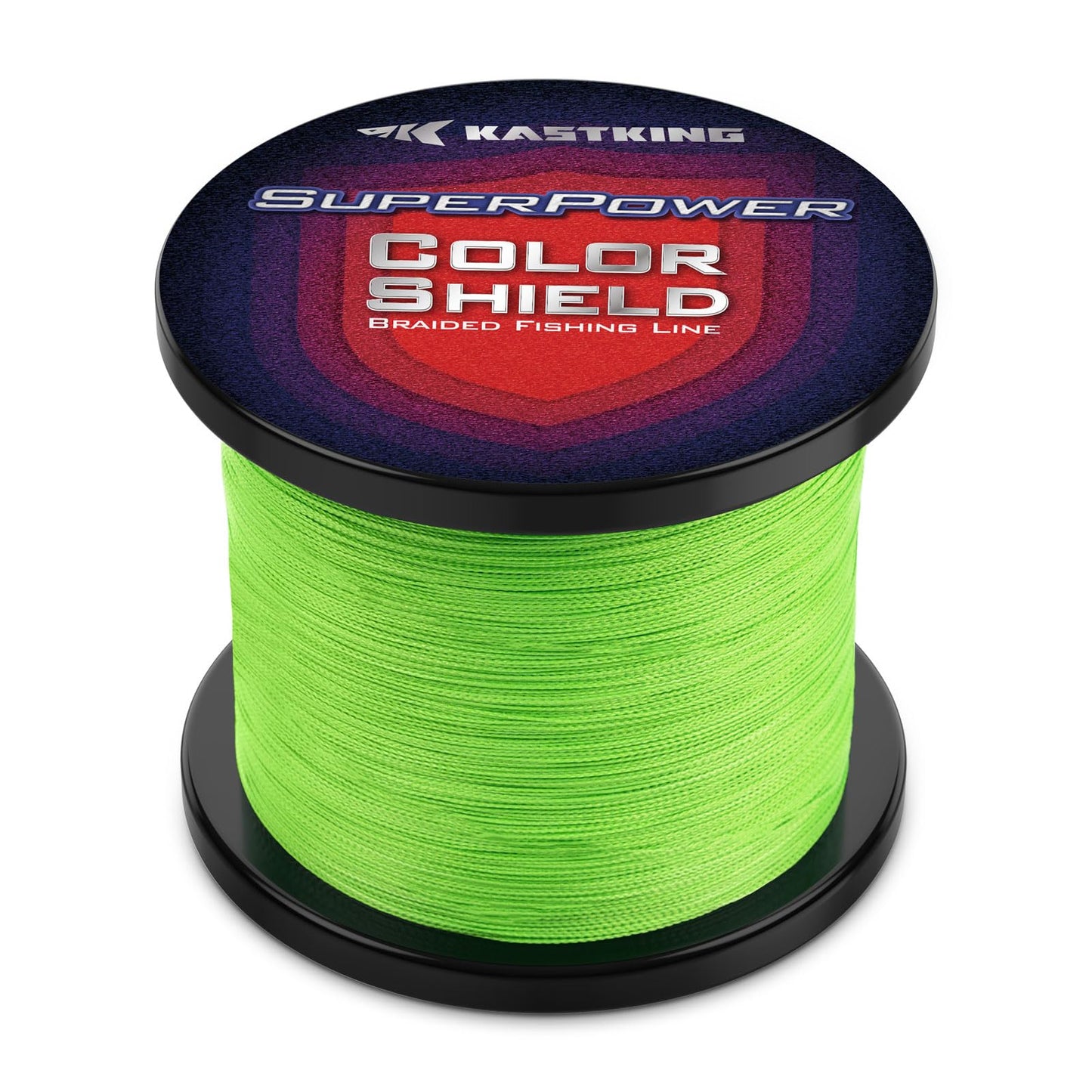 KastKing Superpower ColorShield Braided Fishing Line, Neon Green, 30LB, 150Yards, X4