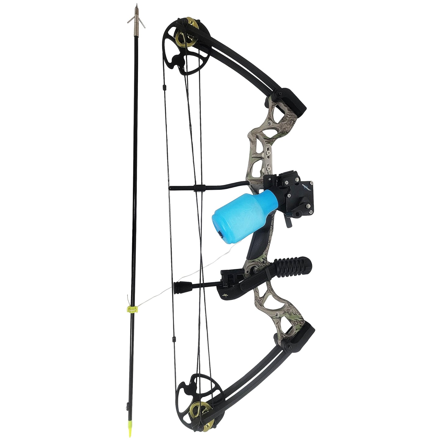 Southland Archery Supply Outrage 70 Lbs Hunting Compound Bow Package (Camo, Bowfishing Package, Right Hand - Draw with Right Hand)