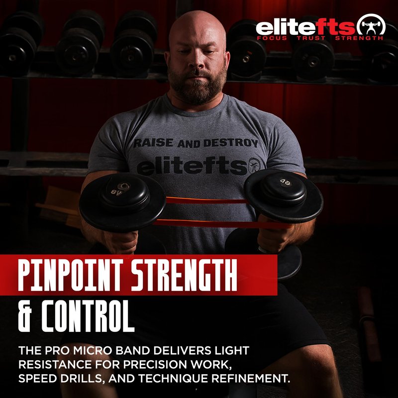 EliteFTS Pro Resistance Band - Boost Core Stability and Flexibility with This Portable, Joint-Friendly Tool - 41" Long (PRO Micro Resistance Band, Orange) (Single)