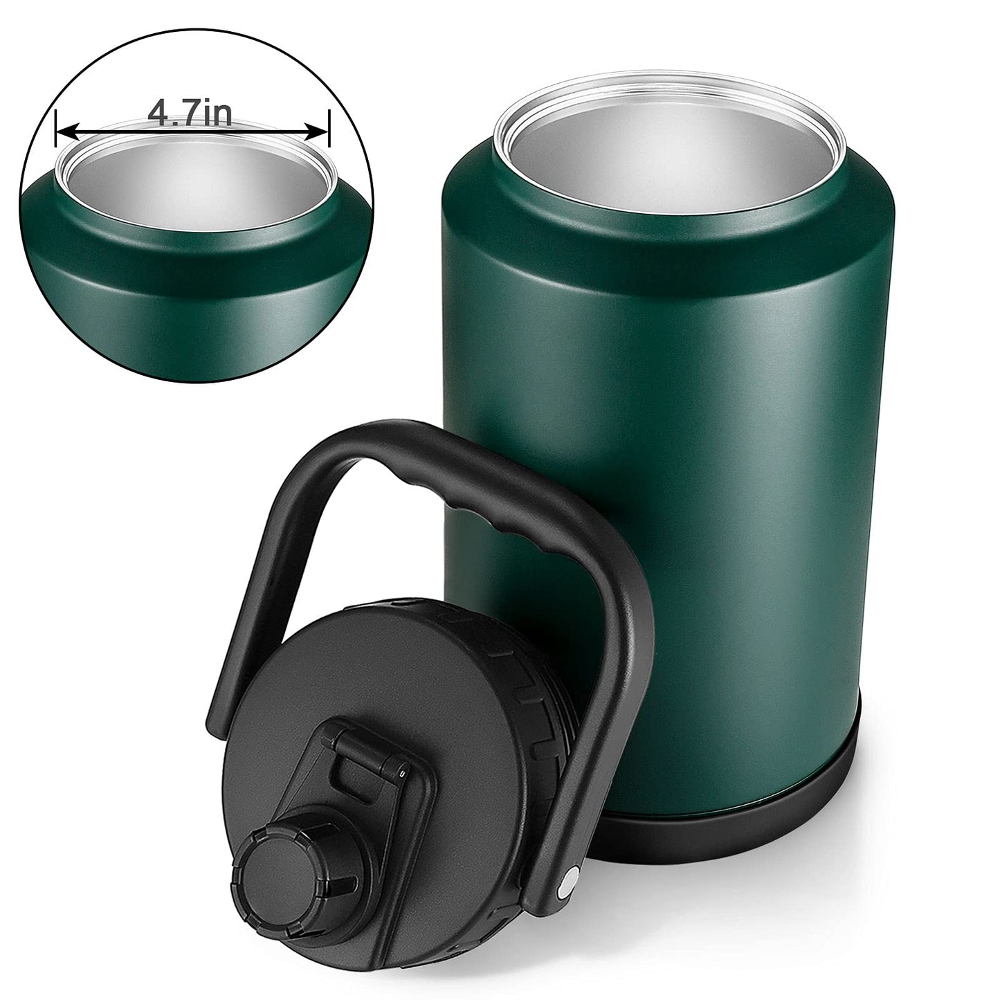 Sursip Lid for 1 Gallon Insulated Water Bottle, Fit for 4.7 inch Wide Mouth Water Jug - 1 Pack