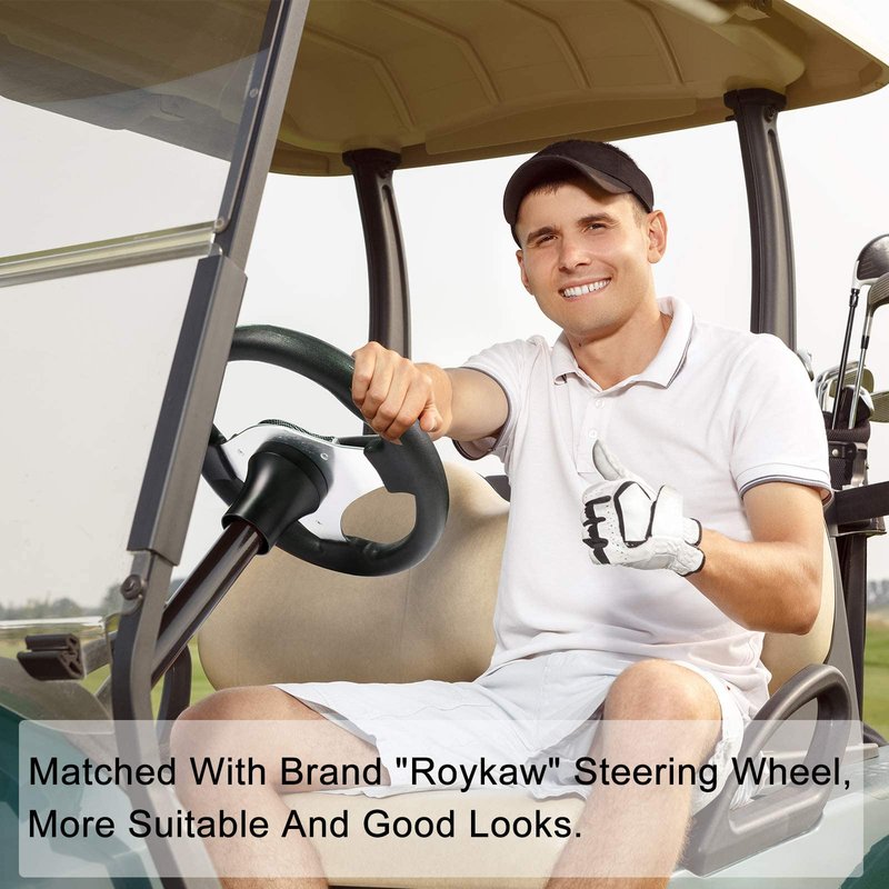 Roykaw Golf Cart Steering Wheel Adapter Compatible with YAMAHA Black