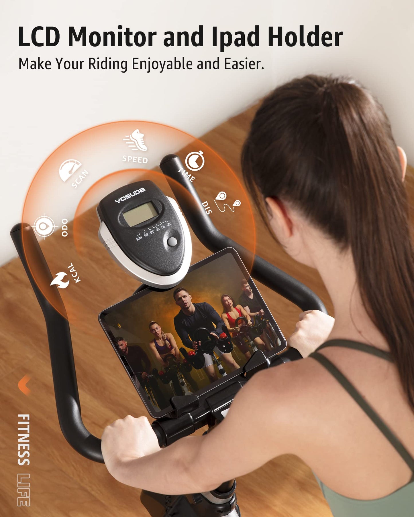 YOSUDA Indoor Cycling Bike Stationary - Cycle Bike with Tablet Mount & Comfortable Seat Cushion