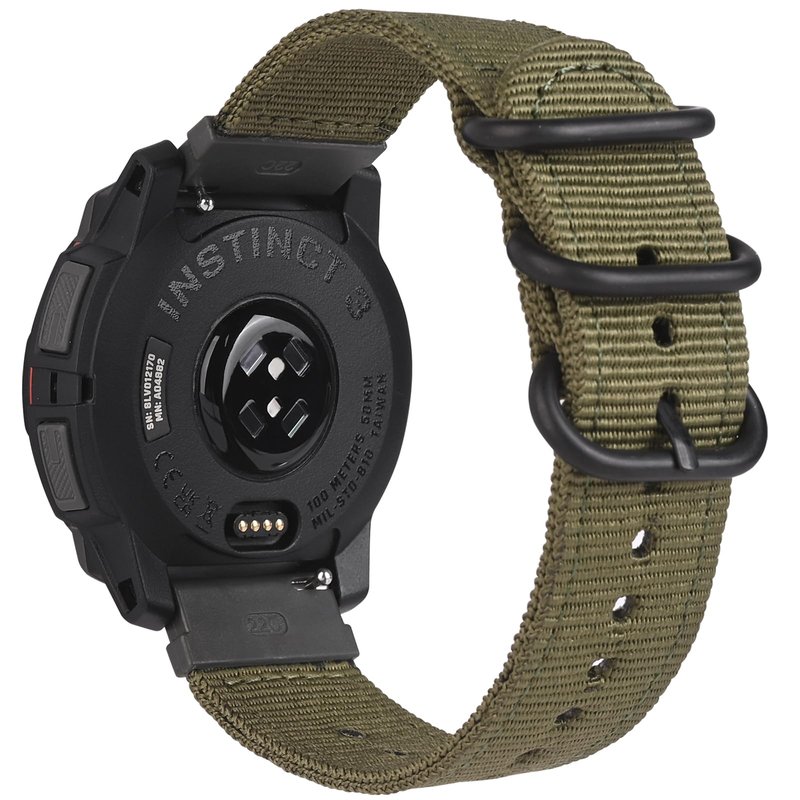 C2D JOY Compatible with Instinct 3 watch 50mm Instinct 2X Bands Replacement Canvas Nylon Strap -(Army Green)