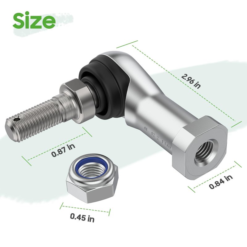 10L0L Golf Cart Ball Joint Tie Rod End Kit for Club Car DS & Carryall 2009-up, Driver & Passenger Side, OEM# 102022601 102022602 102288301