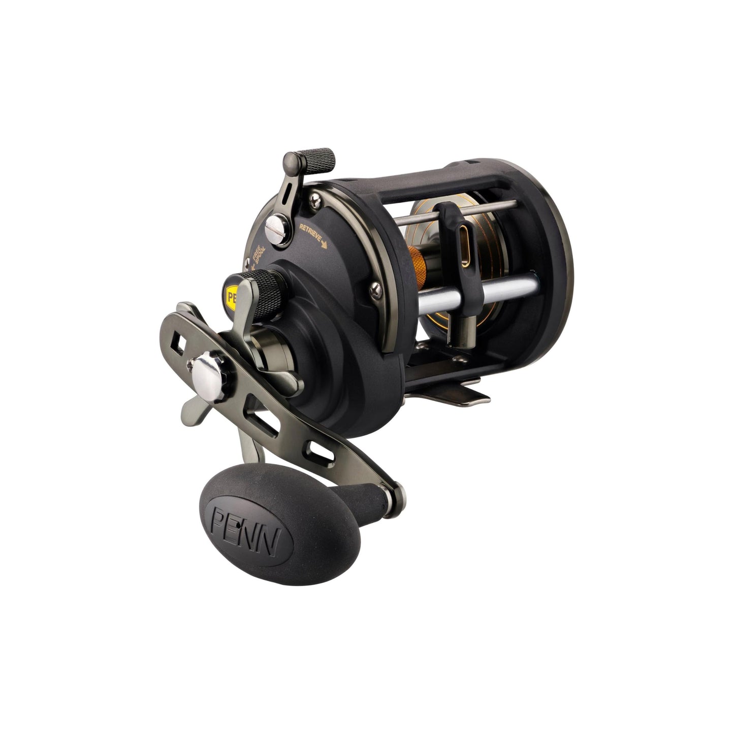 Penn Squall II Level Wind Conventional Fishing Reel, Black Gold, 20