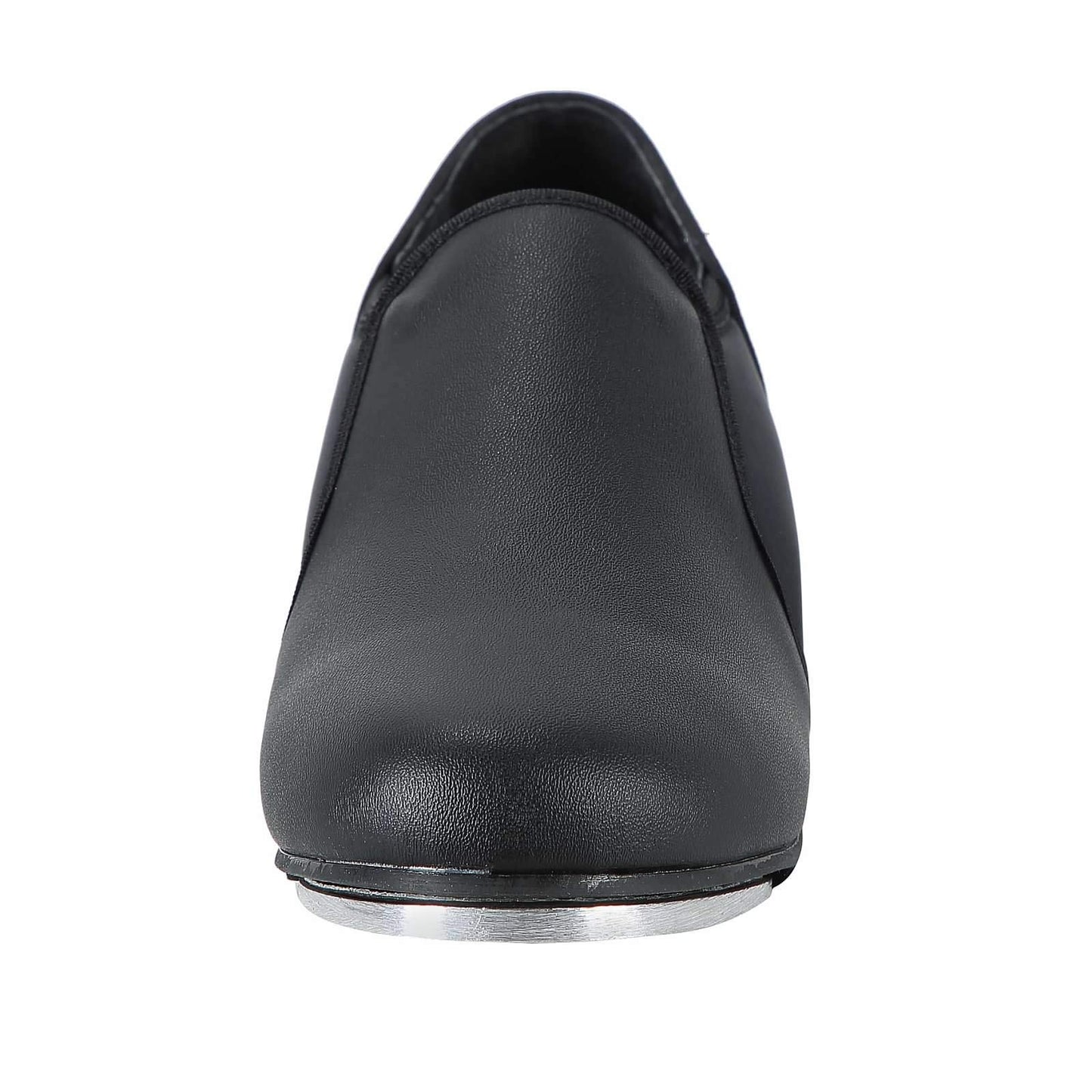 Linodes Unisex PU Leather Slip On Tap Shoe Dance Shoes for Women and Men's Dance Shoes-Black-8.5M