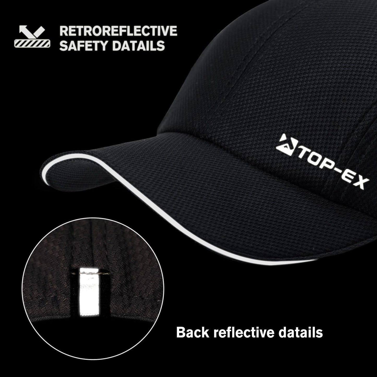 TOP-EX UVCoolix™ Cooling Mens Baseball Cap - Touch-Cool & UV Production Running Cap – Soft Top with Breathable Mesh