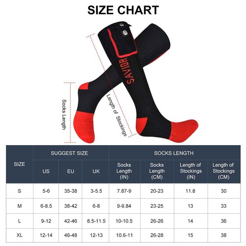 Heated Socks Men Women Battery Sock for Cold Feet Thermal Electric Socks for Camping Winter Footwarmers(Small)