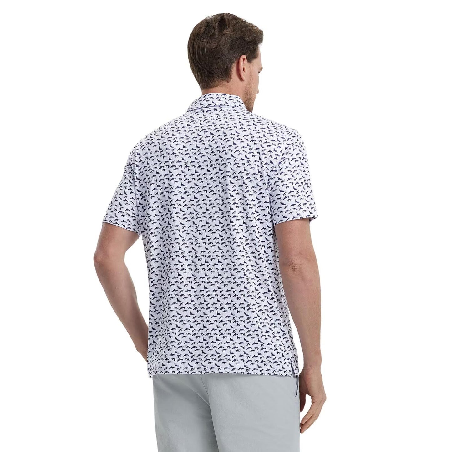 M MAELREG Golf Shirts for Men Dry Fit Print Patterns Performance Moisture Wicking Mens Polo Shirts Short Sleeve