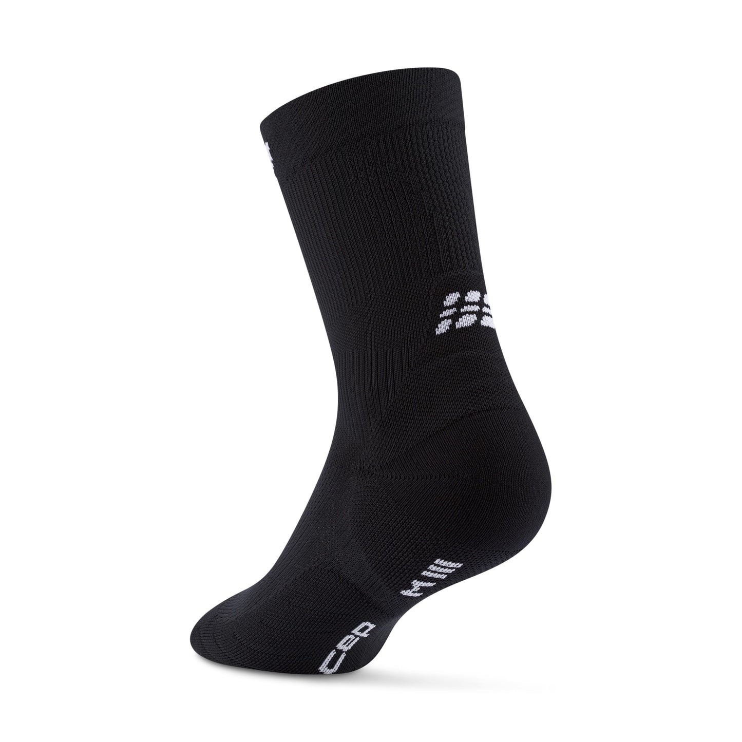 CEP Core Run Mid Cut Compression Socks 5.0, Black, Unisex, LG