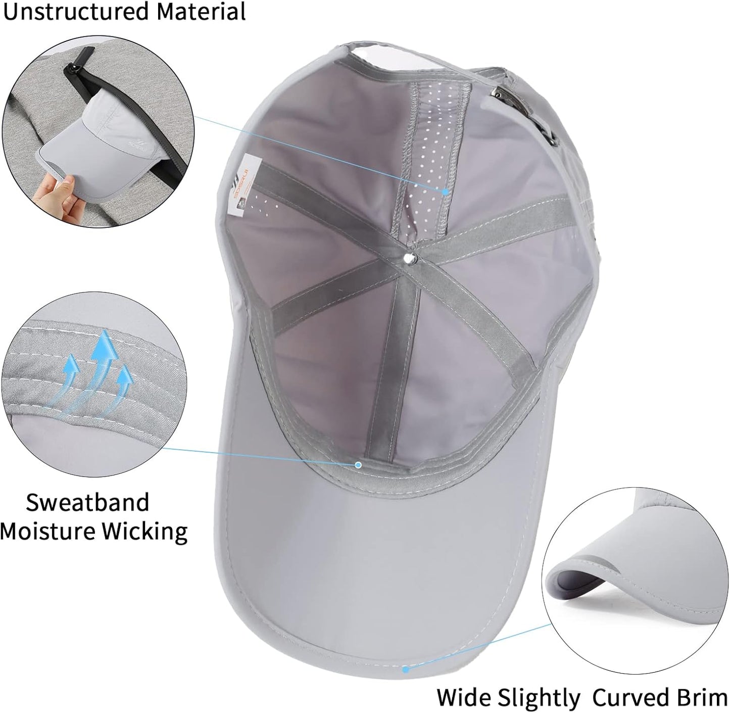 Outdoor Running Hat - Sun Protection Mesh Cap for Men & Women | Quick Dry & Lightweight