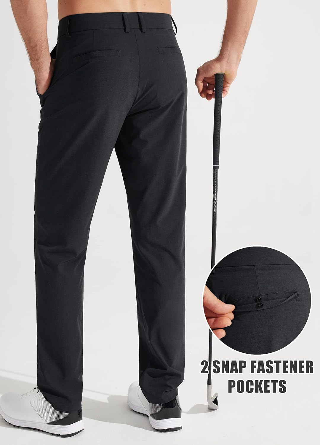 Libin Men's Golf Pants - Stretch Quick-Dry Lightweight Dress Trousers | Comfy Casual Fit - Sizes 30/32/34