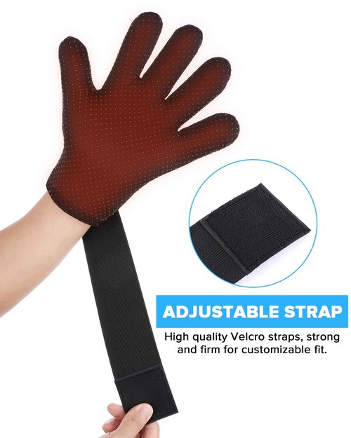 Luguiic Finger Arthritis Compression Ice Glove Blue Full Finger Arthritis Ice Glove Bundle