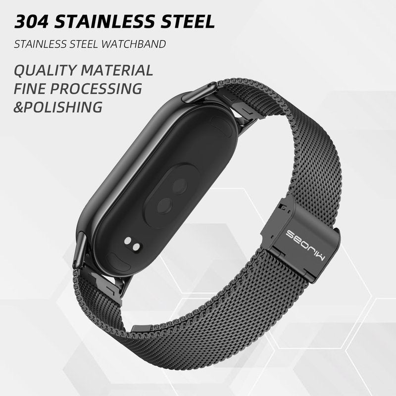 MIJOBS Strap for Xiaomi Mi Band 10/9/8 Breathable Replacement Strap for Mi Fit Band 9 SmartWatch Straps Wristband Bracelet for Women Men