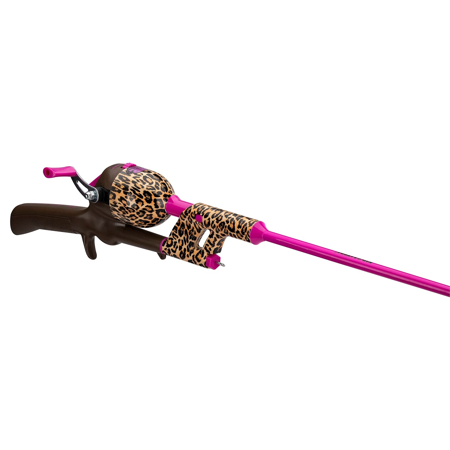 Kid Casters: Leopard Tangle-Free Fishing Combo|Spincast Reel & Practice Casting Plug | 34" Tangle-Free Combo|Inline Rod w/EZ Thread Line System (Pre-spooled w/a 6-lb Fishing line) 1.5" Fishing Bobber