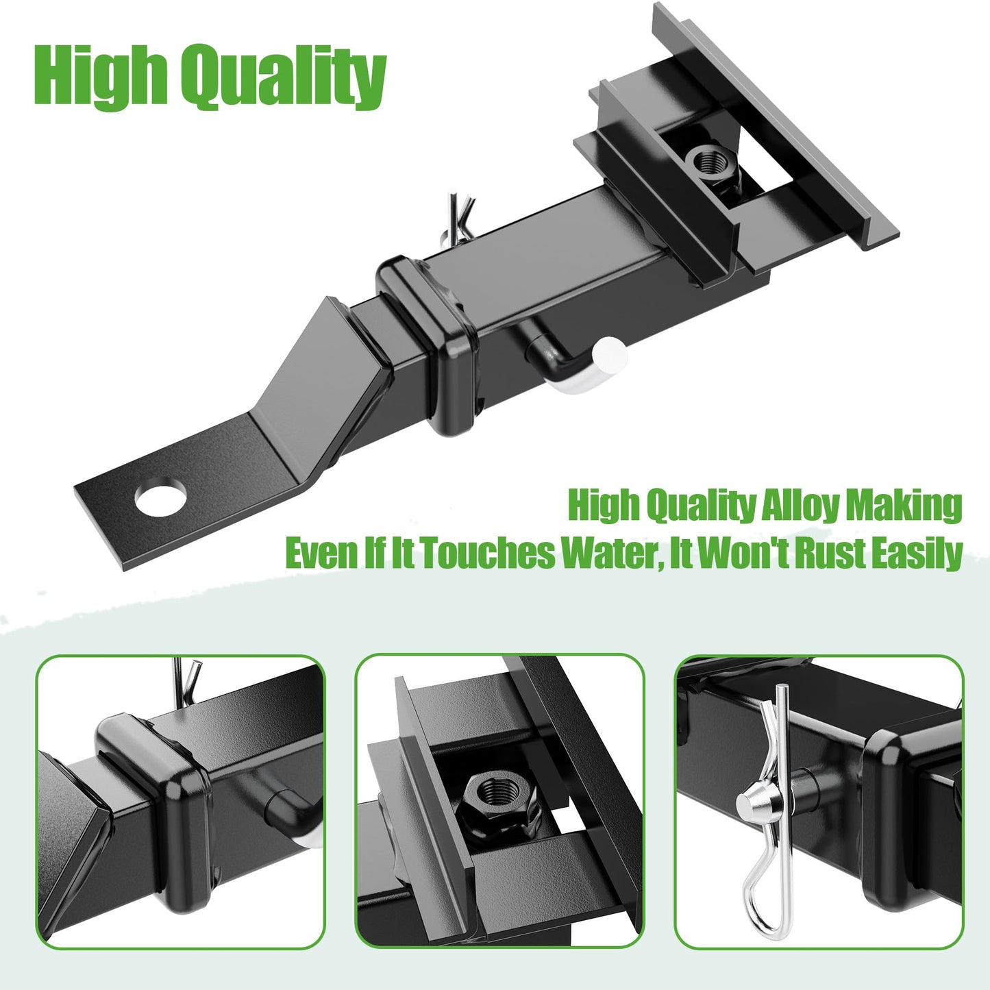 10L0L Golf Cart Bumper Hitch for Yamaha Drive2 2017-up Heavy Duty Steel Trailer Hitch Receiver for 2" Ball Mount Powder Coated Rear Bumper Accessory