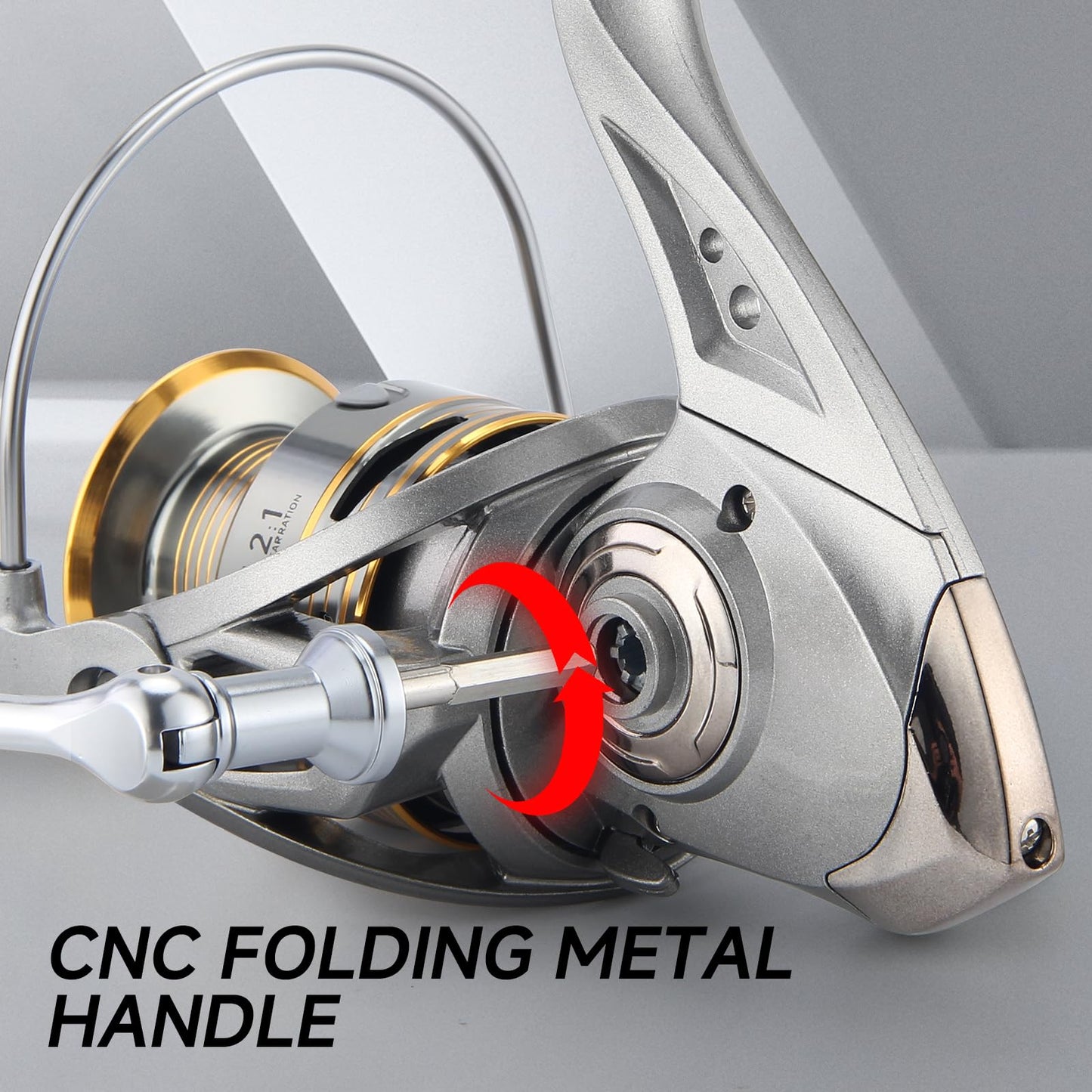 HAUT TON Spinning Reel 8000/9000/10000/12000/14000,6+1BB Metal Surf Fishing Reels,4.8:1 Gear Ratio 55lbs Drag Heavy Long Casting Inshore Saltwater Monster Fish (HT-NGK, 4000)