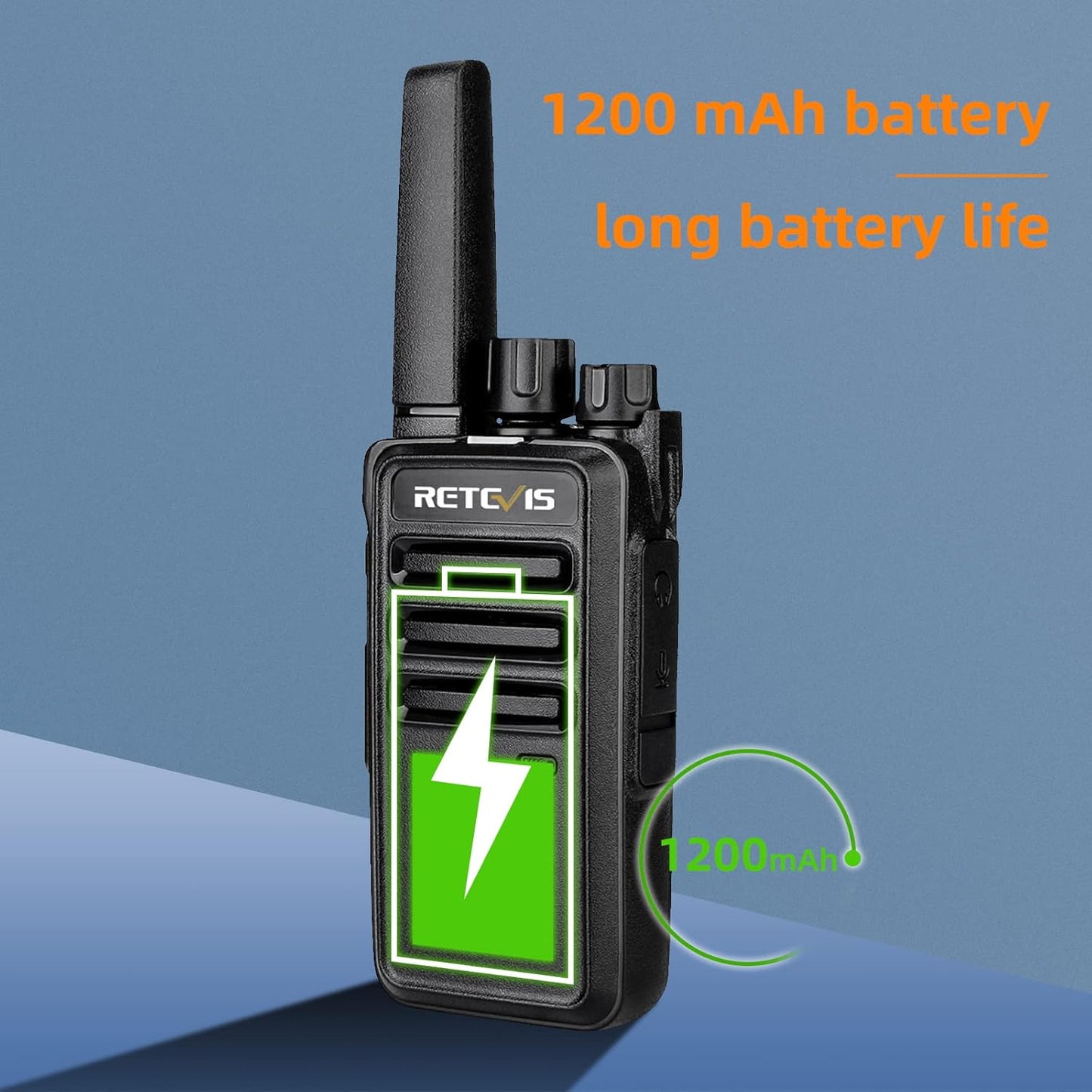 Retevis RT68 Two Way Radios - Heavy Duty Walkie Talkies for Adults | Long Range Rechargeable with USB Charging Base (6 Pack)