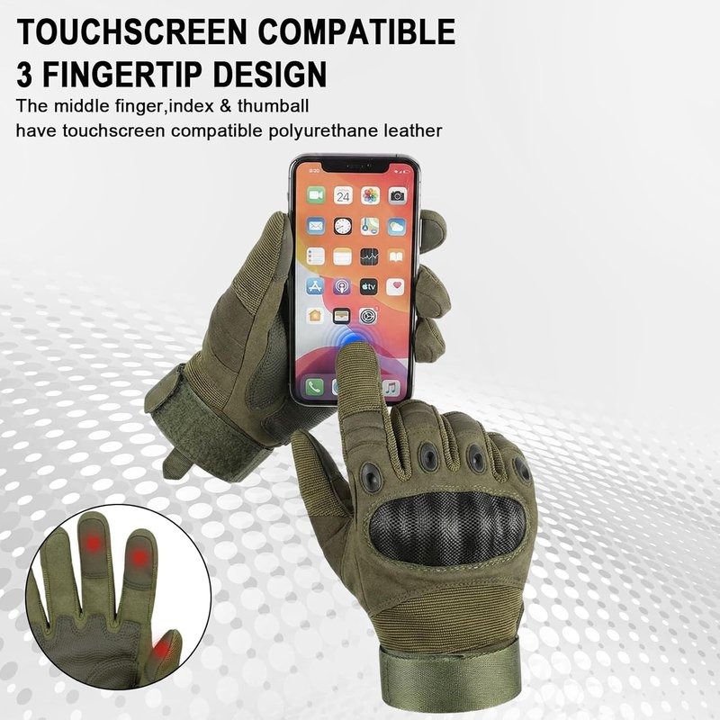 Utility Gloves for Men - Motorcycle Touchscreen Riding Gloves | Breathable & Lightweight for Cycling Sports