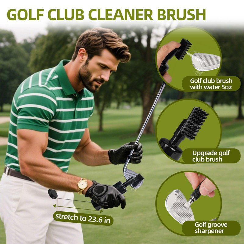 13PCS Golf Accessories Kit with Golf Club Cleaner Brush,Divot Tool and Ball Marker,Stroke Counter,Golf Tees, Ball Bag&Towel with Hook,Golf Essentials Kit Gift for Women