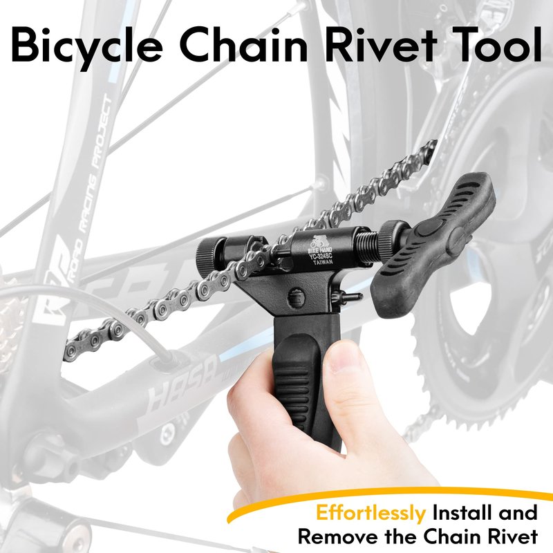 BikeHand Bike Bicycle Chain Wear Checker, Quick Master Link Pliers & Chain Breaker Rivet Tool – Professional Chain Tool Kit for Road, Mountain, and Hybrid Bikes
