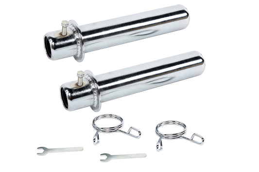 Ader Sporting Goods 8" Chrome/Zinc Olympic (O.D. 1.875") Adapter Sleeve Pair with Collars