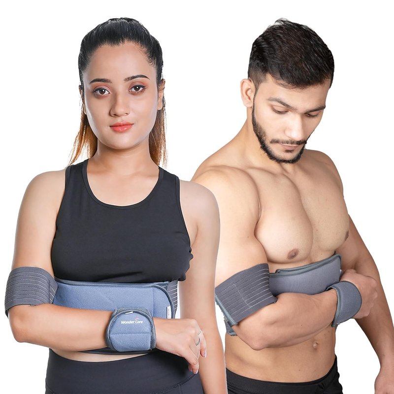 Wonder Care WC shoulder support brace arm slings shoulder immobilizer youth shoulder brace- Shoulder stabilizer Compression Brace rotator cuff surgery sling Left-Right arm sling-Size2 (31"-35")