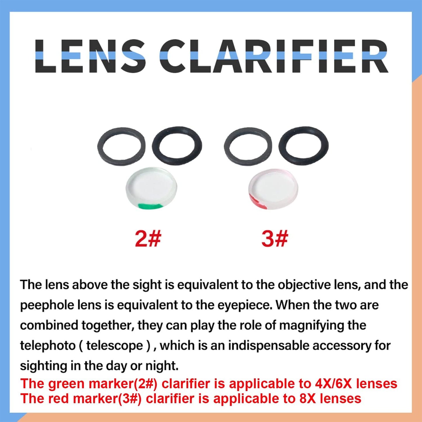 Archery Peep Sight Kit - 6X/8X Clarifier with 5 Aperture Lenses | Perfect for Compound Bow Hunting