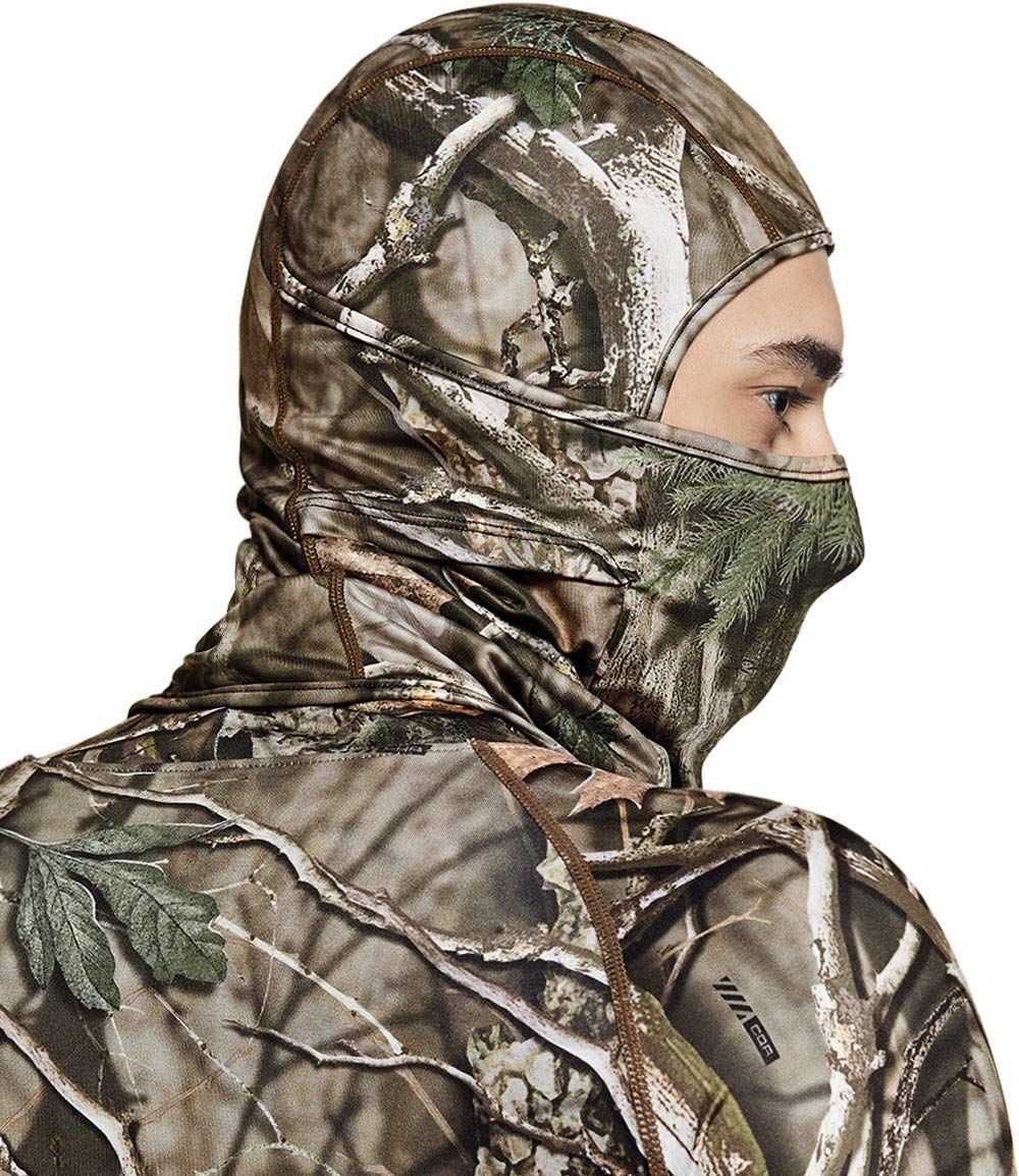 TSLA Thermal Winter Balaclava Face Mask, UV Protection Fleece Lined Ski Mask, Lightweight Windproof Neck Gaiter, Thermal Balaclava Hunting Camo, Large