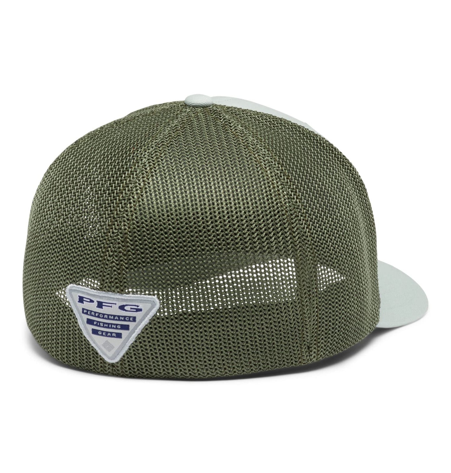 Columbia Unisex PFG Fish Flag Mesh Ball Cap - Low, Cool Green/Mosstone/US Fish Flag, Large/X-Large