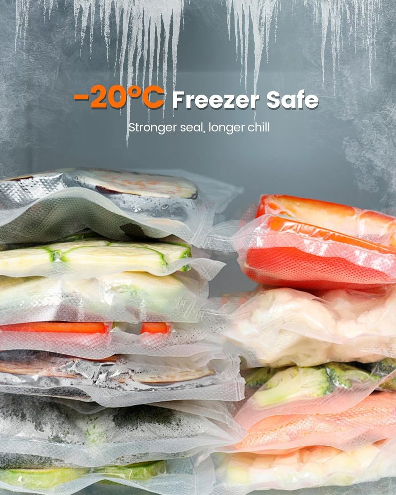 Portable Vacuum Sealer - Handheld Food Saver with 30 Reusable Bags | 60kPa Compact Design for Freezer & Microwave