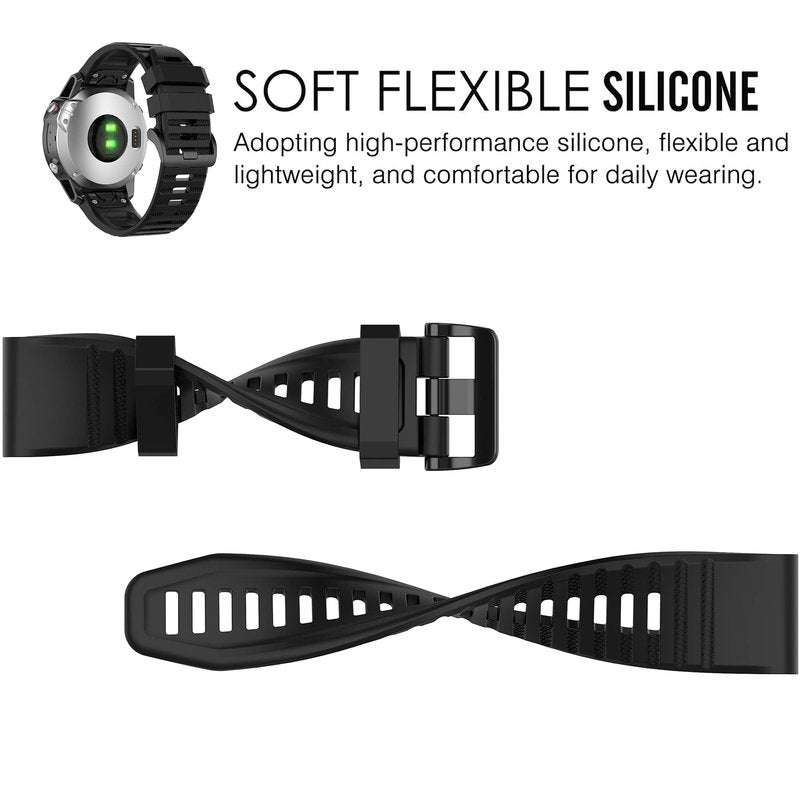 Band for Garmin Approach S60/S62/S70 47mm, Quickfit 22mm Watch Band Replacement for Garmin Forerunner 935/945/955/965/745/ Quatix 7/6/5 (No Tracker)