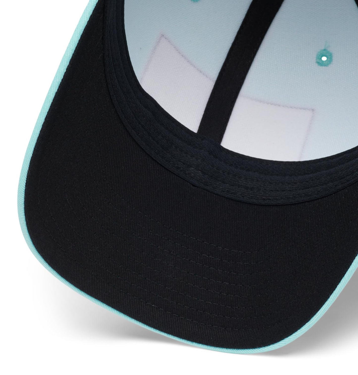 Columbia Unisex PFG Fish Flag Mesh Snap Back - High, Gulf Stream/Black, One Size