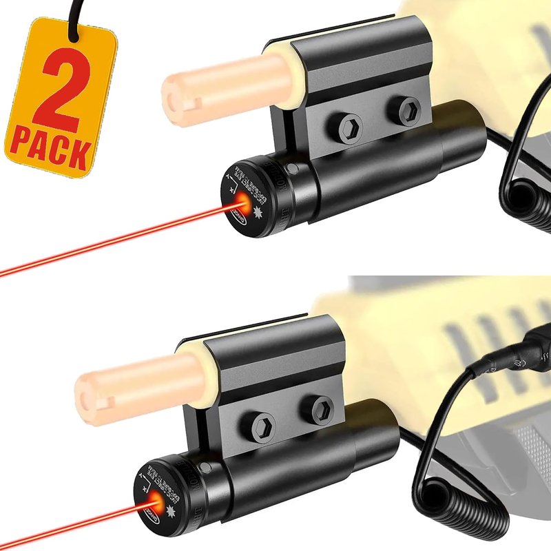 2PCS Laser Sight Fit Salt Gun 2.0, 3.0, 4.0 Laser Sight for Airsoft, Laser Attachment & BB Pump's Accessories for Indoor and Outdoor Shooting