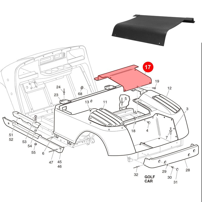 Roykaw Golf Cart Black Access Panel Cover for EZGO 1994-2013 TXT ＆ Medalist Models,Replaces OEM Parts# 71320g-G01