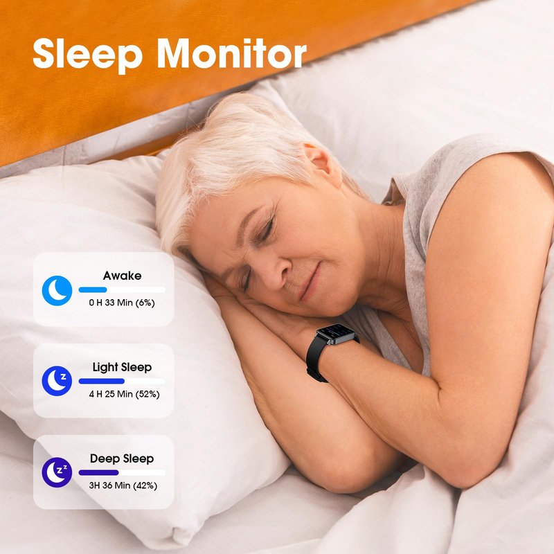 Pedometer Watch Senior Friendly No App/Phone Required, Waterproof Fitness Tracker Watch with Step Counter Calories/Sleep Tracker for Walking Running for Men Women