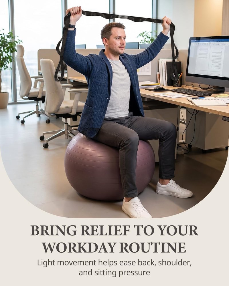 Trideer Exercise Ball - Stability Ball for Yoga, Pilates & Core Training | Office Seating & Balance Improvement