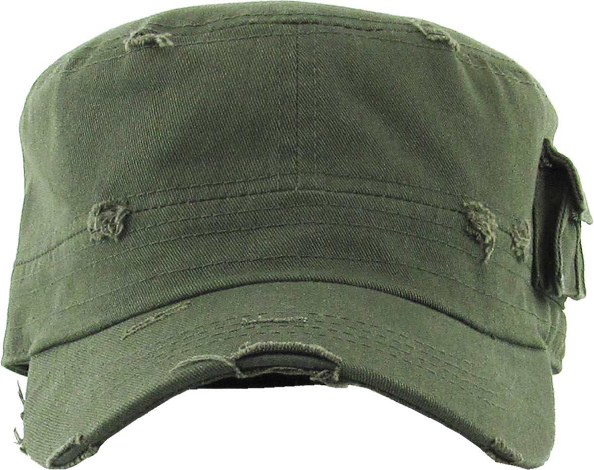 KBK-1465 OLV M Cadet Army Cap Basic Everyday Military Style Hat (Now with STASH Pocket Version Available)