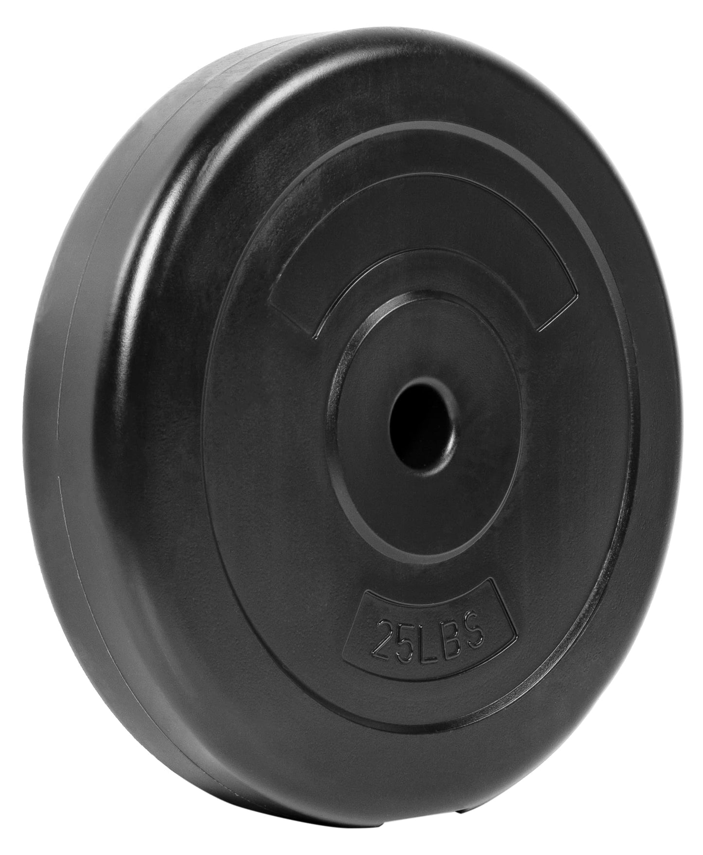 Signature Fitness Vinyl Standard 1-Inch Plate Weight Plate for Strength Training and Weightlifting, 25-Pound, Pair