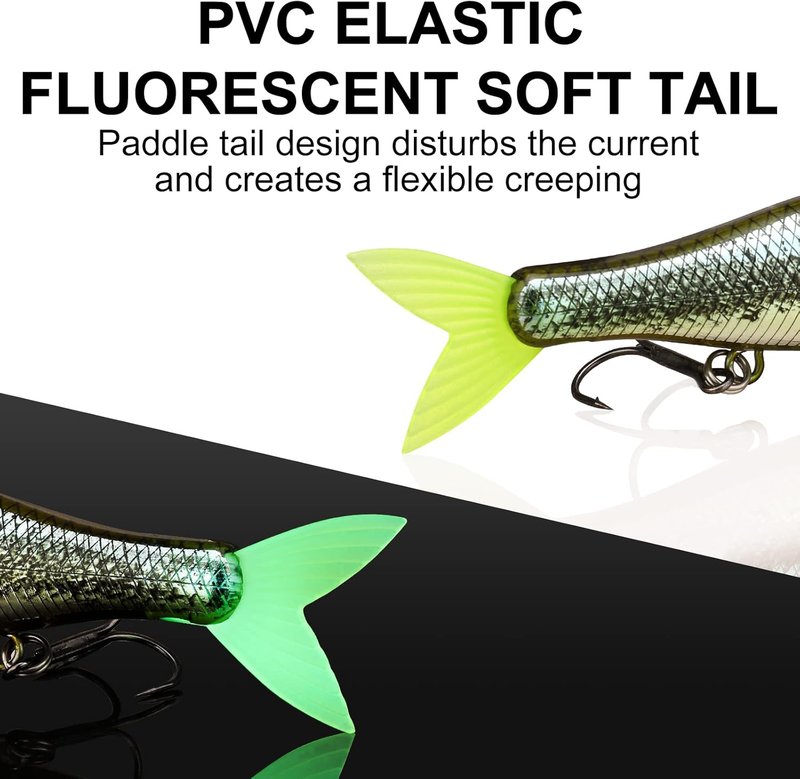 Swimmax Fishing Lures - Easy Catch Wiggling & Vibrating Swimbaits | Heavy-Duty Dyneema Fiber for Bass, Trout, Walleye