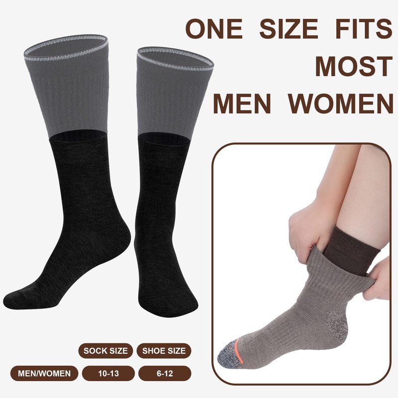 Twistover 4 Set Wool Sock Liners Hiking Lightweight Wool Liner Anklets Warm Sock Liners for Hiking Skiing Winter Cold Weather