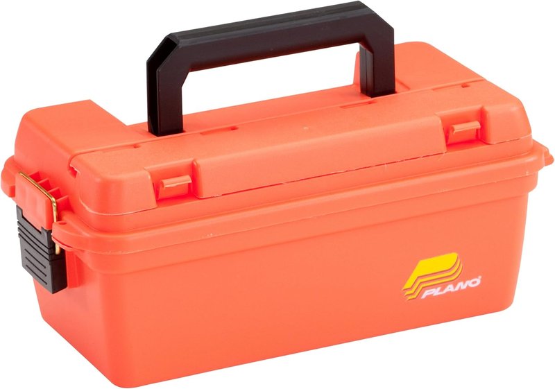 Plano Shallow Dry Storage Box - Durable Orange Container for Small Items | 141250