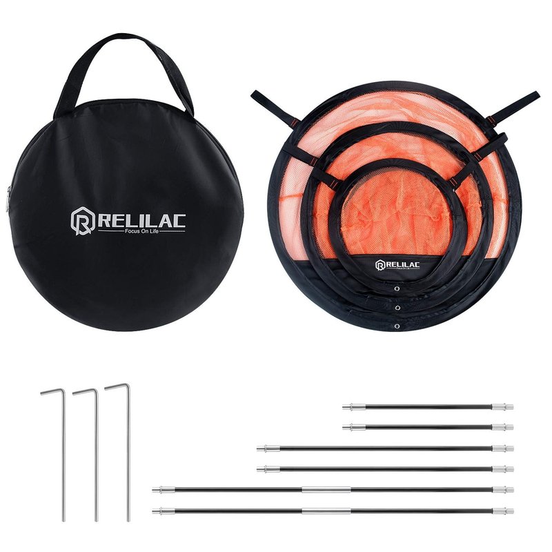 RELILAC Pop Up Golf Chipping Practice Net Set - Indoor/Outdoor Golfing Target Accessories for Golf Practice - Improve Your Short Game - Gifts for Men, Dad, Mom, Husband, Women, Kid, Golfers