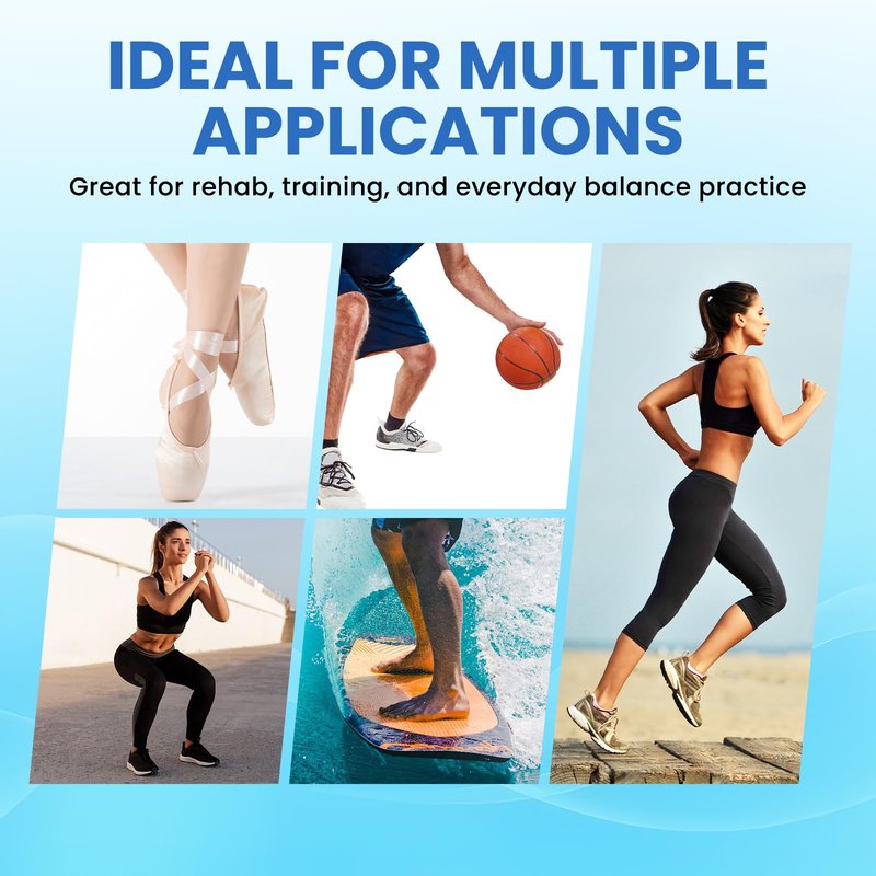 JUMPOW Ankle Balance Board Foot Strengthener Trainer for Sprained Ankle, Adjustable Single Leg Board for Recovery from Sprains, Giboard for Balance Training, Axisboard for Leg Stability
