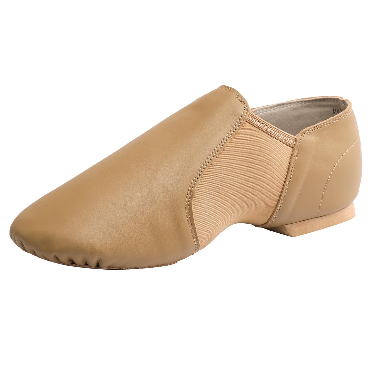 Linodes (Tent Leather Upper Jazz Shoe Slip-on for Women and Men's Dance Shoes Brown 14M