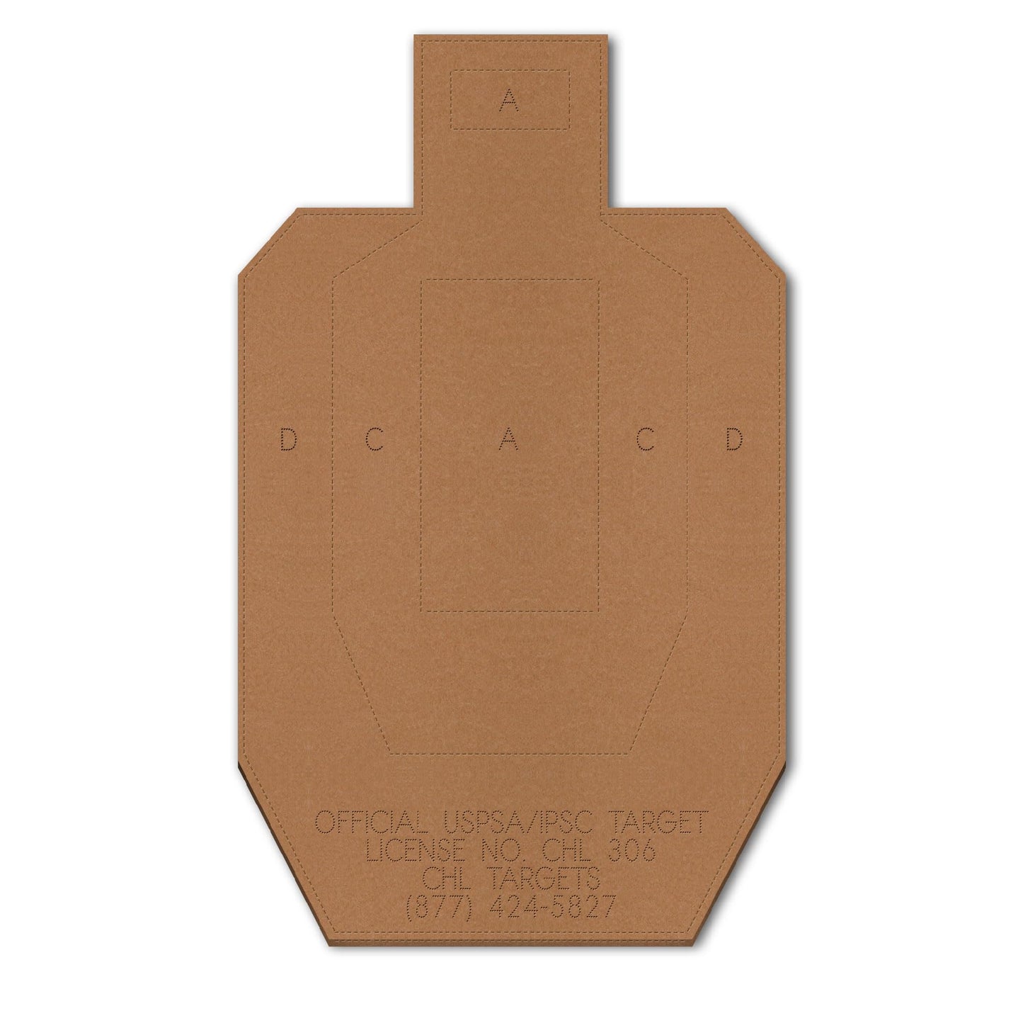 60 Official USPSA Cardboard Targets, Competition Torso Target, Full Size USPSA Cardboard Targets, Silhouette Shooting Target, Rifles, Handguns, & Shotguns, (60 Target Pack, USPSA)