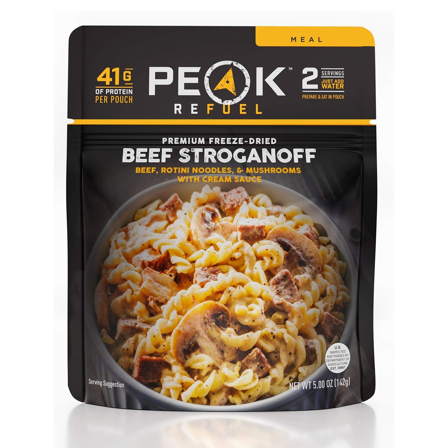 Peak Refuel Beef Stroganoff | Freeze Dried Backpacking and Camping Food | Amazing Taste | High Protein | Real Meat | Quick Prep Meals