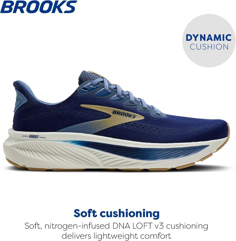 Brooks Men's Ghost 17 Running Shoes - Lightweight, Cushioned Comfort | Size 10, Black